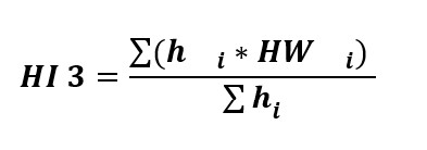 Formel zur Berechnung HI 3 ohne Gewichtung
